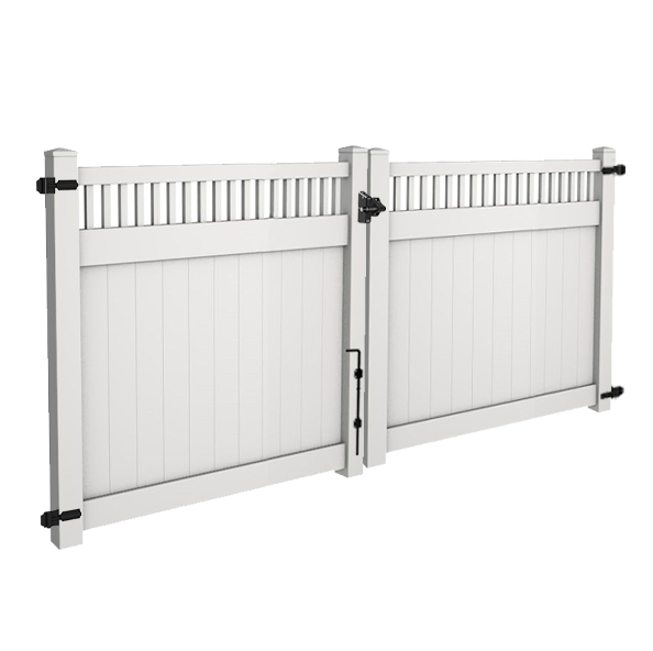 5' Tall x 8' Wide Solid Privacy w/ Closed Picket Double Gate Kit