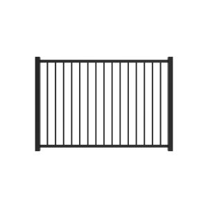 4' Tall Flat Top 2-Rail Flush Bottom Aluminum Fence