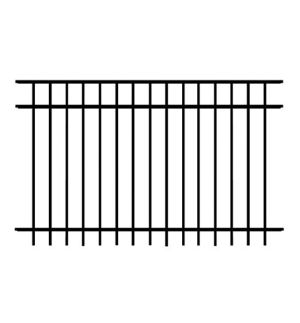 4' Tall x 6' Wide Flat Top 3-Rail Aluminum Fence