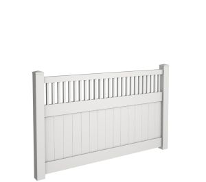 5' Tall Solid Privacy Fence with Closed Picket Top