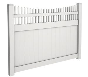 6' Tall Solid Privacy Fence with Scalloped Picket Top